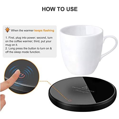  [아마존베스트]Smart Mug Warmer, Coffee Mug Warmer, Coffee Warmer for Desk with Auto Shut Off, ANBANGLIN Coffee Cup Warmer for Coffee Milk Tea, Candle Wax Cup Warmer Heating Plate, Great Gift for