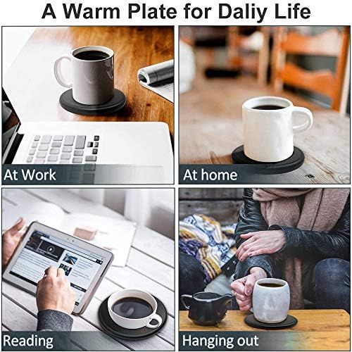  [아마존베스트]Smart Mug Warmer, Coffee Mug Warmer, Coffee Warmer for Desk with Auto Shut Off, ANBANGLIN Coffee Cup Warmer for Coffee Milk Tea, Candle Wax Cup Warmer Heating Plate, Great Gift for