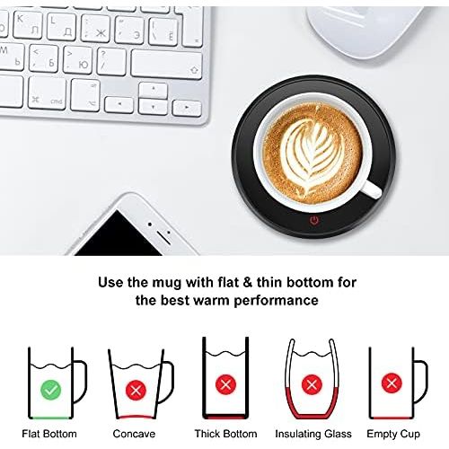  [아마존베스트]Smart Mug Warmer, Coffee Mug Warmer, Coffee Warmer for Desk with Auto Shut Off, ANBANGLIN Coffee Cup Warmer for Coffee Milk Tea, Candle Wax Cup Warmer Heating Plate, Great Gift for