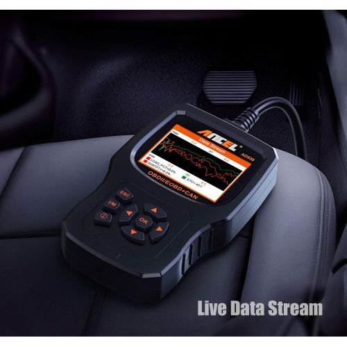  ANCEL AD530 Vehicle OBD2 Scanner Car Code Reader Diagnostic Scan Tool with Enhanced Code Definition and Upgraded Graphing Battery Status