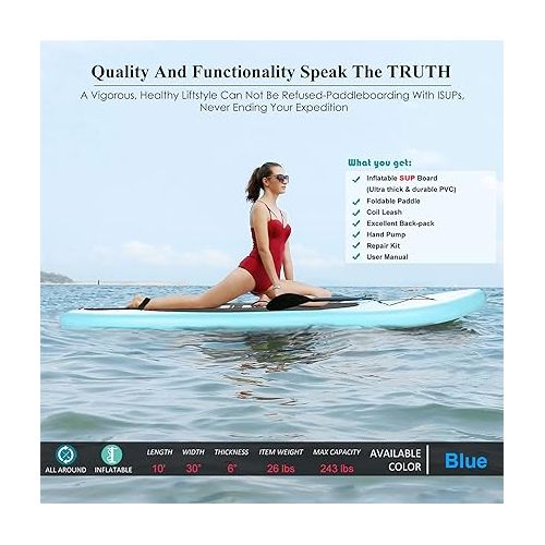  Stand Up Paddle Board (Light Blue)