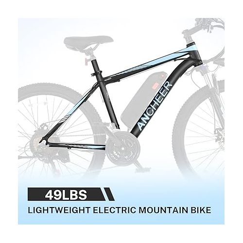  ANCHEER Electric Bike for Adults, [Peak 750W Motor] Electric Mountain Bike, 26