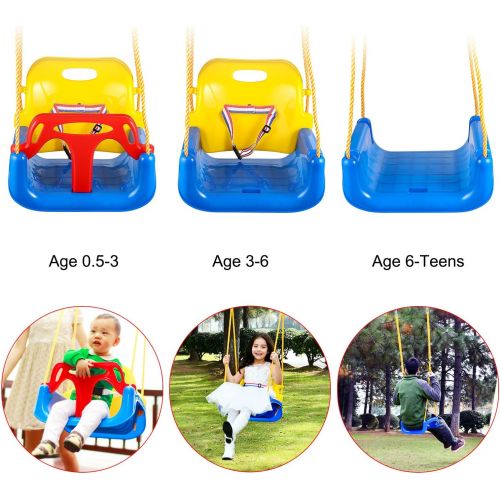  [아마존베스트]ANCHEER 3-in-1 Toddler Swing Seat Infants to Teens, Detachable Outdoor Toddlers Children Hanging Seat