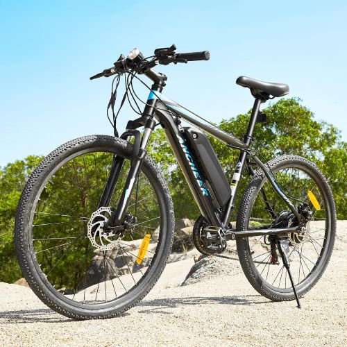  ANCHEER 350/500W Electric Bike 26/27.5 Adults Electric Bicycle/Electric Mountain Bike, 20MPH Ebike with Removable 7.8/10/10.4Ah Battery, Professional 21/24 Speed Gears