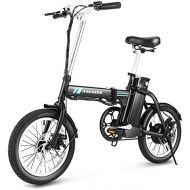 ANCHEER Folding Electric Commuter Bike, 16 City Ebike with 8Ah Removable Lithium-Ion Battery Electric Bicycles