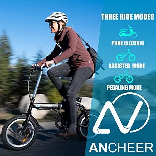  ANCHEER Folding Electric Commuter Bike, 16 City Ebike with 8Ah Removable Lithium-Ion Battery Electric Bicycles