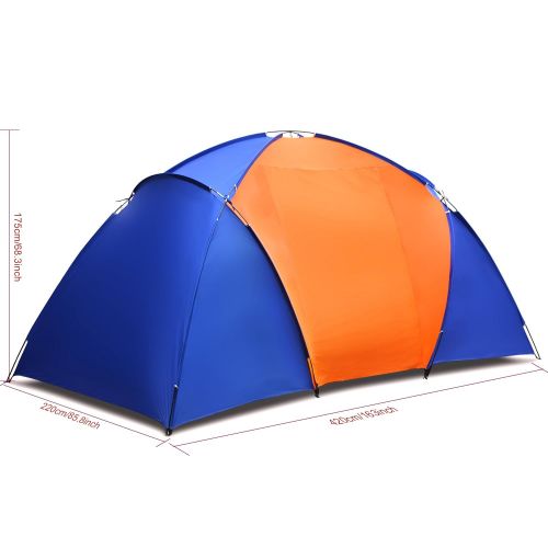  ANCHEER Ancheer Family Tent 2 Room 2-4 Person Waterproof Camping Tent Easy Setup Beach Tent 4 Season Tent with Carry Bag