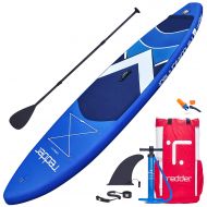 ANCHEER redder Inflatable Stand Up Paddle Board with Premium SUP Accessories & Backpack Non-Slip Deck, Leash, Paddle, Hand Pump & Repair Kit