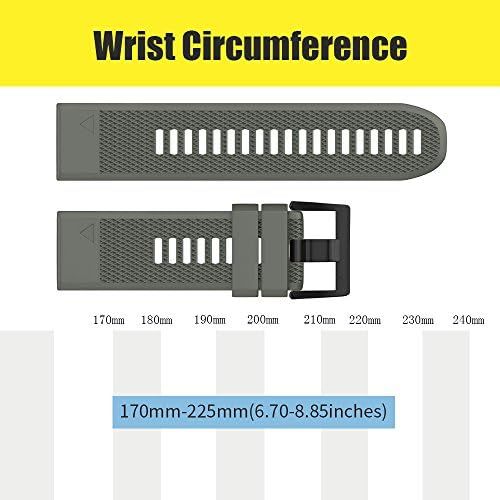  [아마존베스트]ANCOOL Compatible with Fenix 5 Band Easy Fit 22mm Width Soft Silicone Watch Bands Replacement for Fenix 5/Fenix 5 Plus/Forerunner 935/Approach S60/Quatix 5