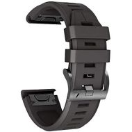[아마존베스트]ANCOOL Compatible Fenix 5X Plus Band 26mm Easy Fit Silicone Smartwatch Bands Replacement for Fenix 5X/Fenix 5X Plus/Fenix 3/Fenix 3 HR (Black)