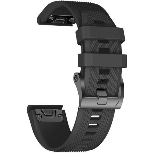  [아마존베스트]ANCOOL Compatible with Fenix 5 Band Easy Fit 22mm Width Soft Silicone Watch Strap Replacement for Fenix 5/Fenix 5 Plus/Forerunner 935/Approach S60/Quatix 5 - Black