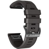 [아마존베스트]ANCOOL Compatible Fenix 5X Plus Band 26mm Easy Fit Silicone Smartwatch Bands Replacement for Fenix 6X/Fenix 6X Pro/Fenix 5X/Fenix 5X Plus/Fenix 3/Fenix 3 HR (Black)