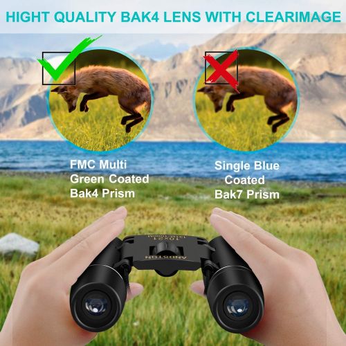  [아마존베스트]ANDSTON 10 x 21 Small Binoculars Compact for Adults Kids Mini Binoculars for Bird Watching Travel Sightseeing Lightweight Pocket Binoculars for Concert Theatre Opera