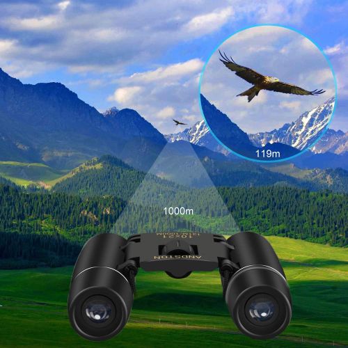  [아마존베스트]ANDSTON 10 x 21 Small Binoculars Compact for Adults Kids Mini Binoculars for Bird Watching Travel Sightseeing Lightweight Pocket Binoculars for Concert Theatre Opera