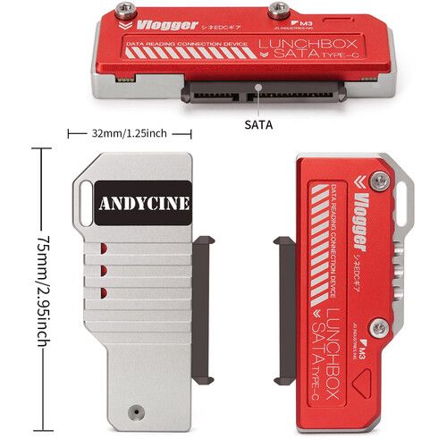  ANDYCINE USB Type-C Reader for LunchBox SATA SSD