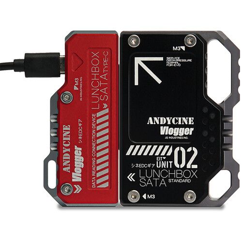  ANDYCINE LunchBox II Magnalium Case for SATA SSD to Atomos Ninja V/V+ Attachment (Black)