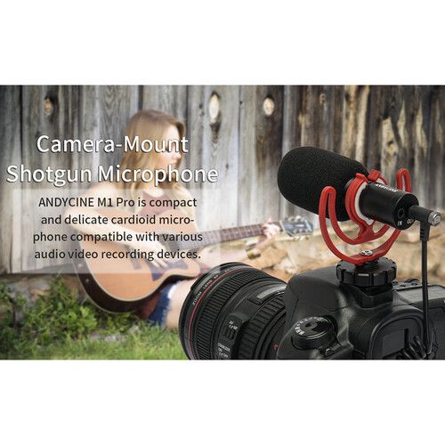 ANDYCINE M1 PRO Compact Camera-Mount Shotgun Microphone