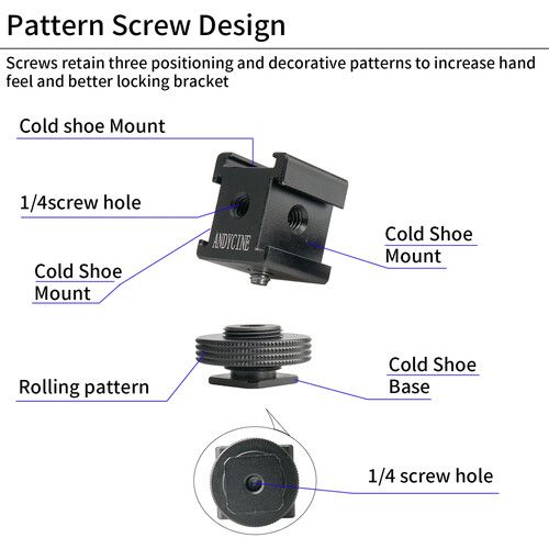  ANDYCINE Triple Shoe Mount with 1/4