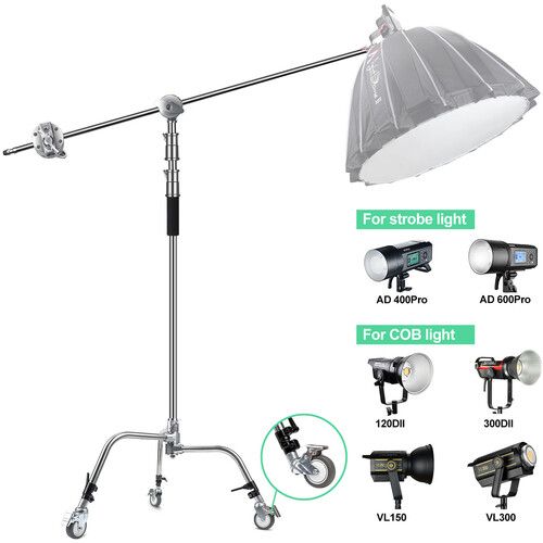  ANDYCINE C-Stand with Arm, Wheels, Sandbags, and Carry Bag (10.8')