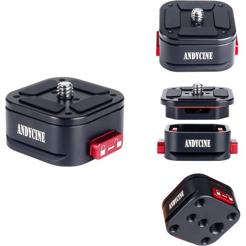  ANDYCINE Quick Release Plate Tripod QR Camera Adapter with 1/4inch Screw Compatible for Sony/Canon/Nikon DSLR Cameras/DJI/Zhiyun/Feiyu/Moza Stablizers/Tripod/Monopod/Slider