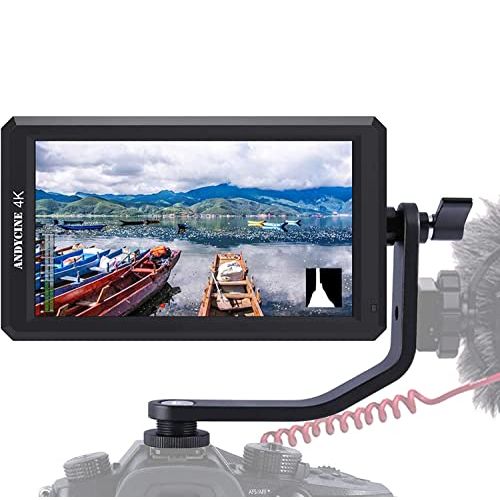  ANDYCINE A6 5.7 Inch HDMI Field Monitor 1920x1080 DC 8V Power Output Swivel Arm Compatibel for Sony,Nikon,Canon DSLR and Gimbals