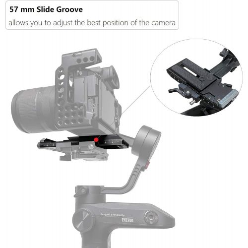  ANDYCINE Quick Release Mounting Plate with 1/4inch Thread Holes 38mm Universal Arca Groove Compatible for DJI Ronin-S/RS2/RSC2 Zhiyun Weebill S Crane 2/3 Gimbals and Tripod/Monopod