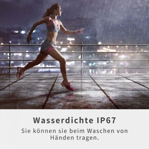  Fitness Armband ANEKEN mit Pulsmesser Wasserdicht IP67 Fitness Tracker Aktivitatstracker Pulsuhren Smartwatch Schrittzahler Uhr Vibrationsalarm Anruf SMS Whatsapp Beachten fuer iPho