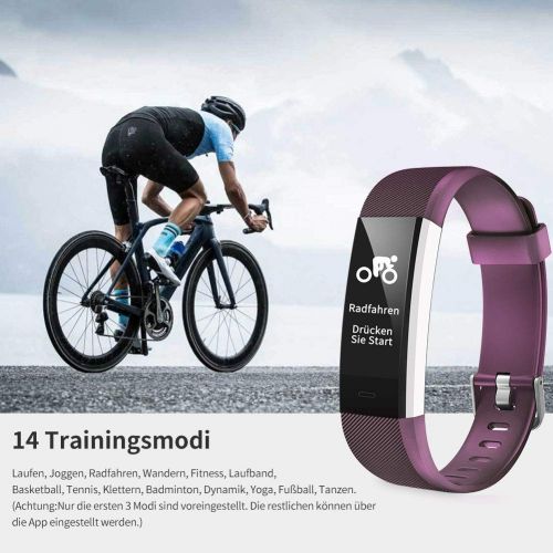  Fitness Armband ANEKEN mit Pulsmesser Wasserdicht IP67 Fitness Tracker Aktivitatstracker Pulsuhren Smartwatch Schrittzahler Uhr Vibrationsalarm Anruf SMS Whatsapp Beachten fuer iPho