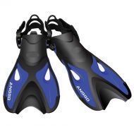 ANGGO Adult Short Swim Fins with Adjustable Strap for Snorkeling and Diving