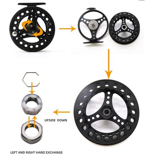  ANGLER DREAM AnglerDream 1 2 3 4 5 6 7 8WT Fly Reel with Line Combo Large Arbor Aluminum Fly Fishing Reels