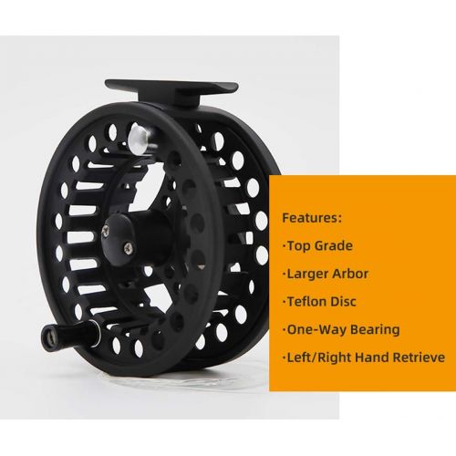  ANGLER DREAM AnglerDream 1 2 3 4 5 6 7 8WT Fly Reel with Line Combo Large Arbor Aluminum Fly Fishing Reels