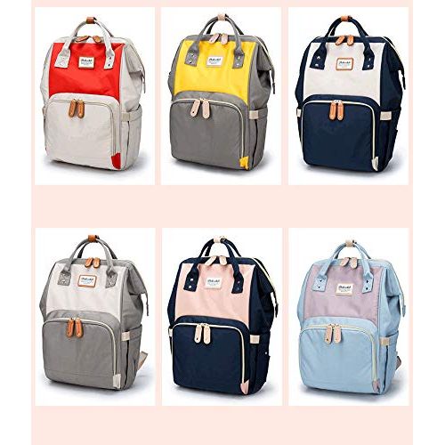  ANGOO Waterproof Diaper Bag Backpack for Mum Dad- Hospital Bags for Women with Insulated Bottle Holder,Wipes Dispenser,Wet Pocket Anti-cheft Backpack Large Capacity Schoolbag boy Girl Tr