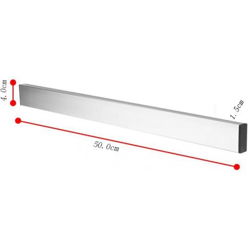  ANHPI Edelstahl-Magnet-Messer-Rack 3M Selbstklebende Kuechengerat-Schiene Gebuerstetes Ende,StainlessSteel-L50.0cm