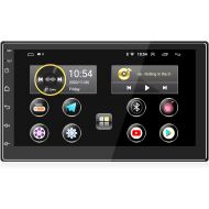 ANKEWAY 7 Inch Double DIN Car Stereo Android 10.1 Version [2G + 16G] GPS Navigation with HiFi+WiFi+Bluetooth/RDS+FM, 1080P HD IPS Touch Screen Car Digital Internet Multimedia Syste