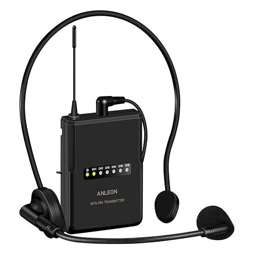  Anleon MTG-200 UHF Professional Tour Guide System Simultaneous Interpretation Church Translation System (1 Transmitter & 20 Receivers)