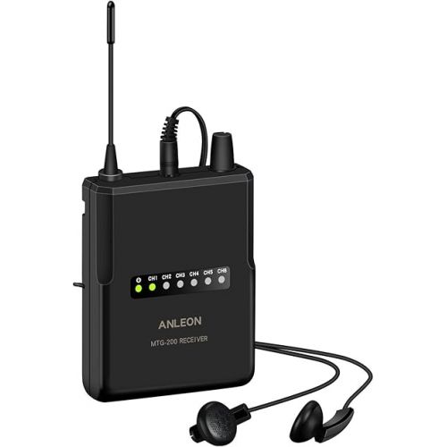  Anleon MTG-200 UHF Professional Tour Guide System Simultaneous Interpretation Church Translation System (1 Transmitter & 20 Receivers)