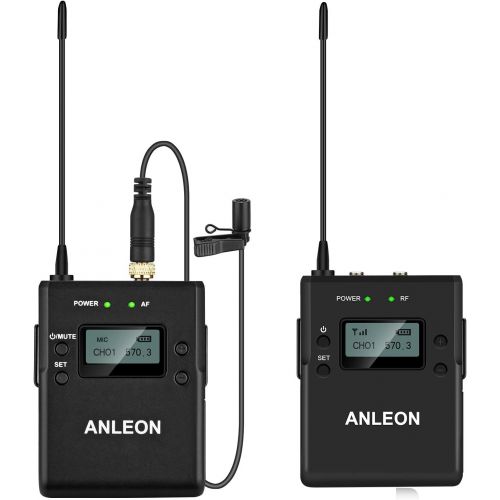  ANLEON P1/C Wireless Lavalier Microphone System Mini Lapel Microphone for Canon 6D 7d 5D3 5d4 Nikon D810 DSLR Cameras & Camcorders Recording, YouTube, Vlogging