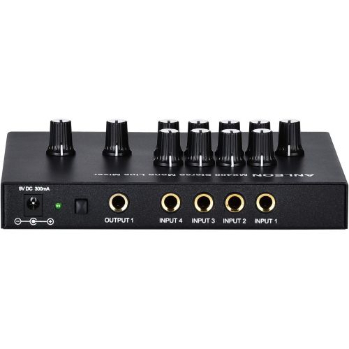  ANLEON MX400 Low-Noise 4-Channel Mono Line Mixer for guitars bass keyboards mix and 5-Channel Stereo Mixer