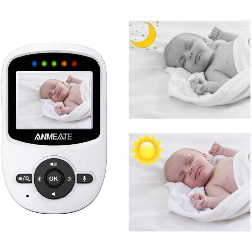  ANMEATE Video Baby Monitor with Camera and Infrared Night Vision, Two-Way Talkback, and Temperature Monitor...