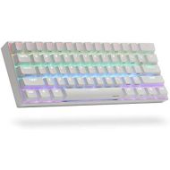 ANNE PRO 2, 60% Wired/Wireless Mechanical Keyboard (Gateron Brown Switch/White Case) - Full Keys Programmable - True RGB Backlit - Tap Arrow Keys - Double Shot PBT Keycaps - NKRO -