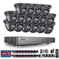 ANNKE 32-Channel H.264 Surveillance DVR Recorder and (16) 720p 1280TVL Outdoor CCTV Dome Camreas Security System, IP66 Weatherproof Meyal Housing, DayNight Hi-Resolution-NO HDD