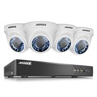 ANNKE 8CH 3.0MP Home Security Camera System W 4x HD 1080P 2.0MP waterproof Night vision Fixed Surveillance Camera, Super Night Vision, NO HDD Included