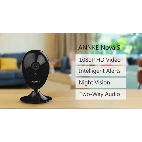  IP Camera, ANNKE Nova S 1080P HD WiFi Wireless Security Camera, Work with Amazon Alexa and IFTTT, Two-Way Audio, Cloud Service Available