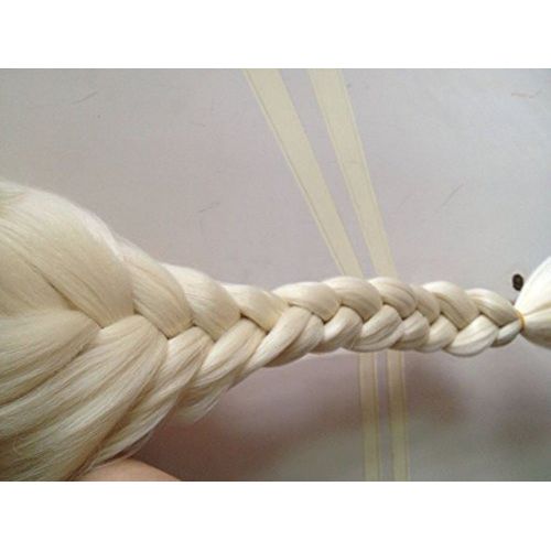  ANOGOL Anogol Hair Cap+Blonde Cosplay Wig Party Braided Hair Wigs for Costume Party Halloween