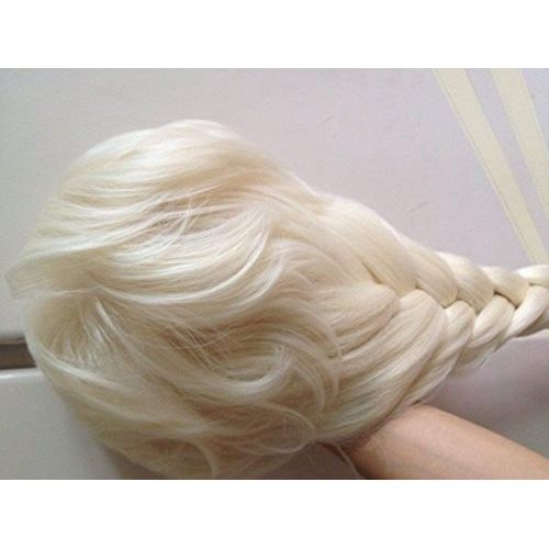  ANOGOL Anogol Hair Cap+Blonde Cosplay Wig Party Braid Hair Wigs for Costume Halloween with 6 Snowflakes for...