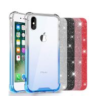 ANOLE Compatible iPhone Xs/X Case, Slim Gradient Soft TPU & Hard Clear