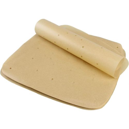  ANQIA Air Fryer Parchment Paper Liners（11×11） Square 100Pcs Unbleached Compatible with XXXL Air Fryer,Perfect for 8.5QT/9.5QT/10QT Or Bigger Air Fryers (Brown)
