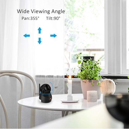  ANRAN Baby Monitor WiFi 1080P IP Camera, Wireless Security Camera with Two-Way Audio Night Vision Motion Detection Indoor Security Camera, WiFi Home Security Surveillance HD Camera for P