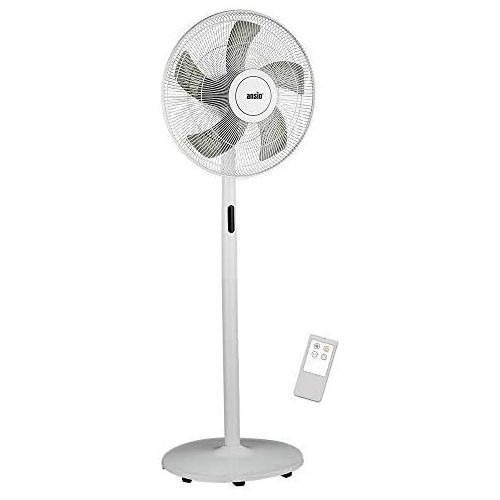  [아마존베스트]ANSIO Floor Fan 40 cm with Remote Control 5 Blades 12 Speeds DC Motor