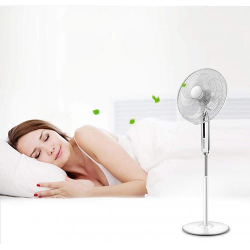  ANSIO FAN LYFS Pedestal Home Floor Can Be Rotated 3 Speed Setting Energy Efficient Remote Ultra-Quiet Vertical Air Circulation Timing 16-Inch White